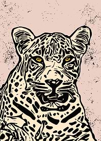White Panther Portrait