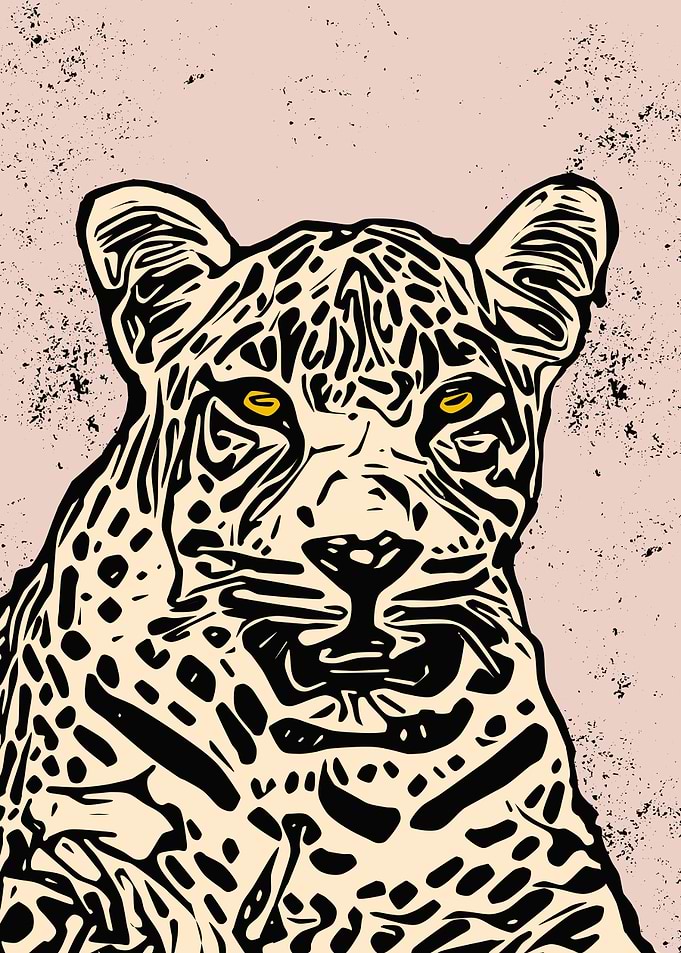 White Panther Portrait