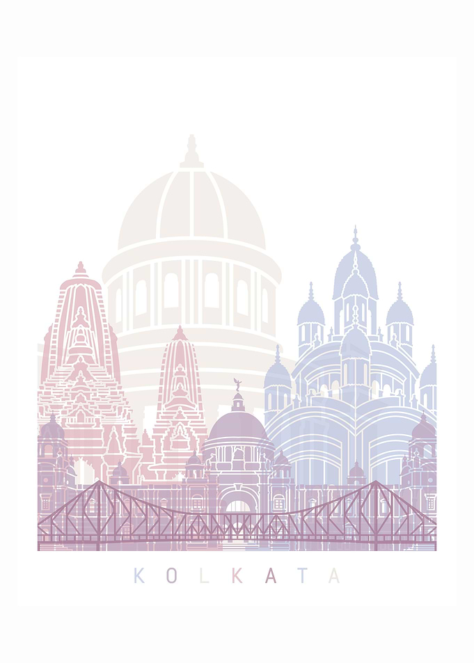 Kolkata skyline poster