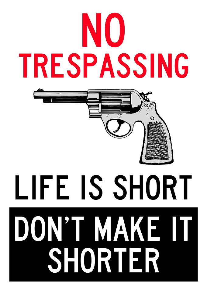 NO TRESPASSING SHORT LIFE