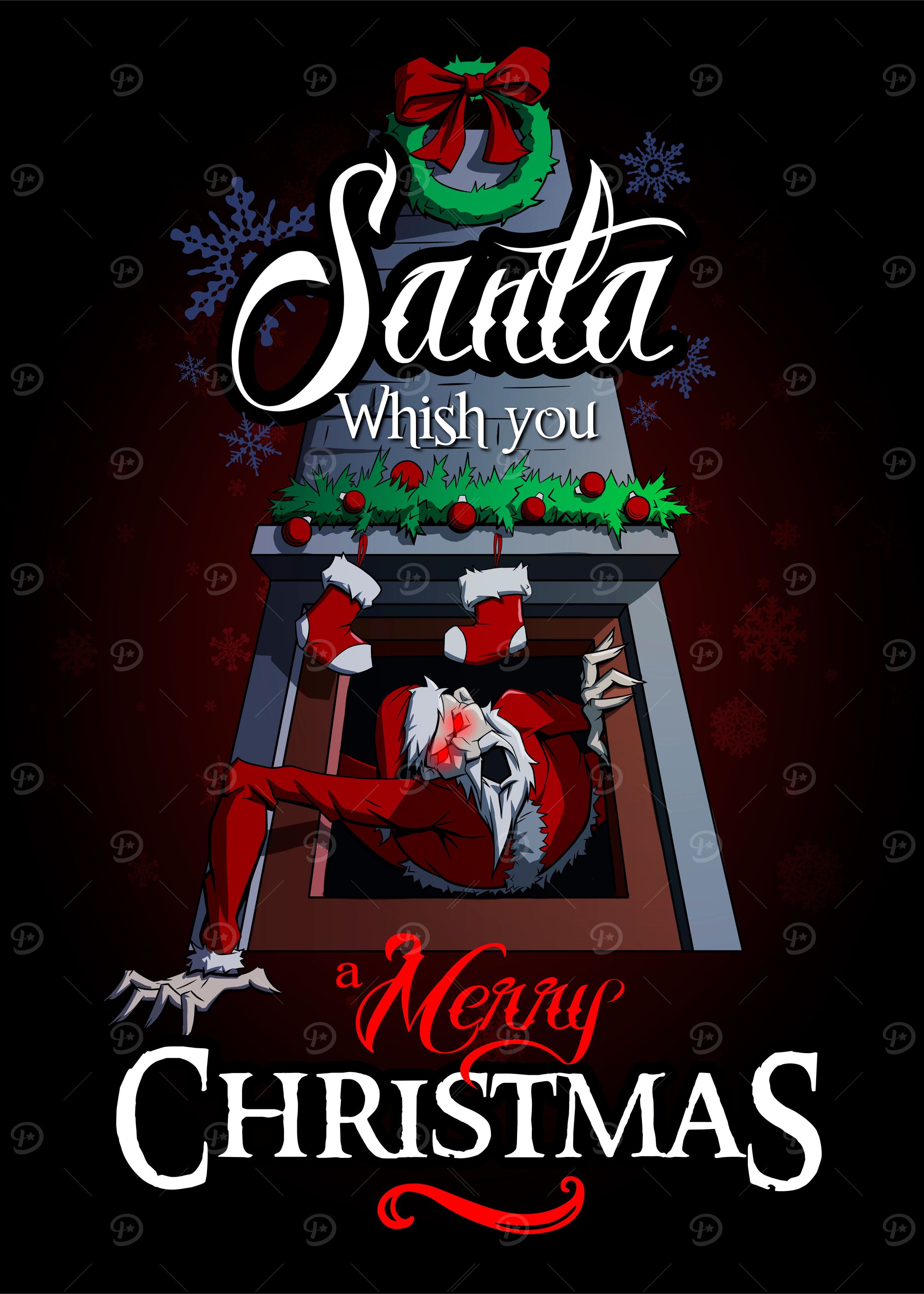 Creepy Santa Claus Through