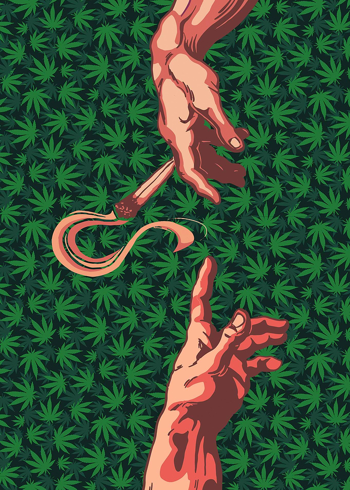 Pass joints hands of god