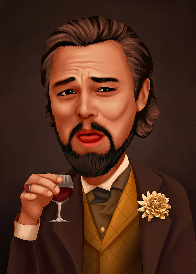 leo caricature painting