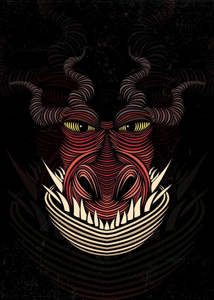Monstrous Nightmare Head