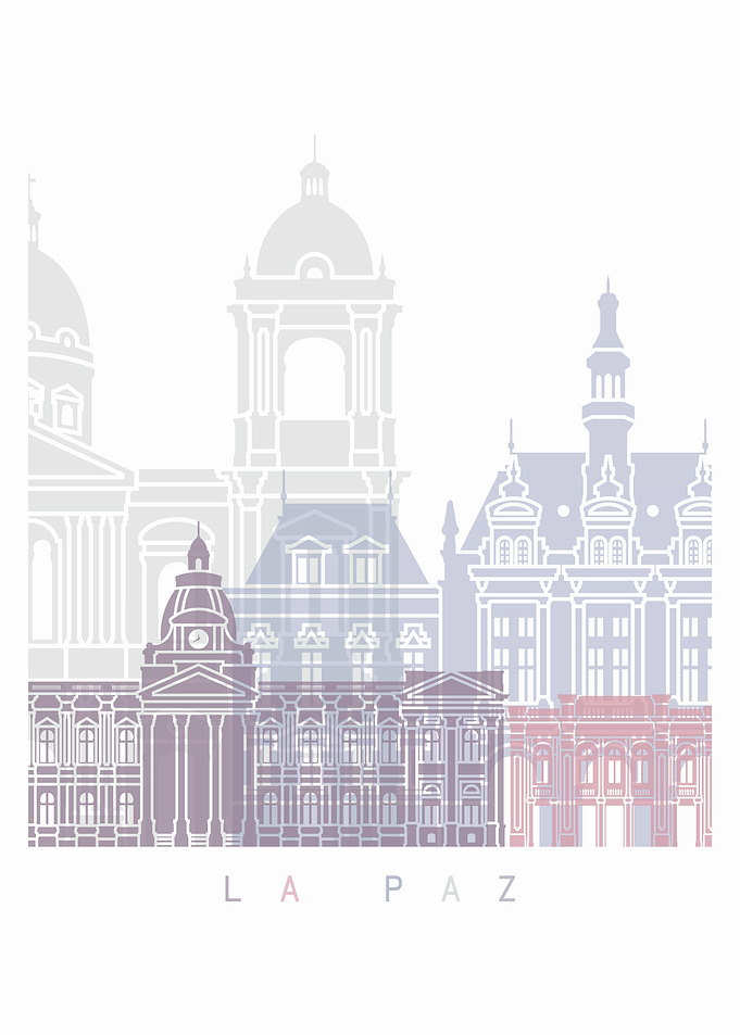 La paz skyline poster