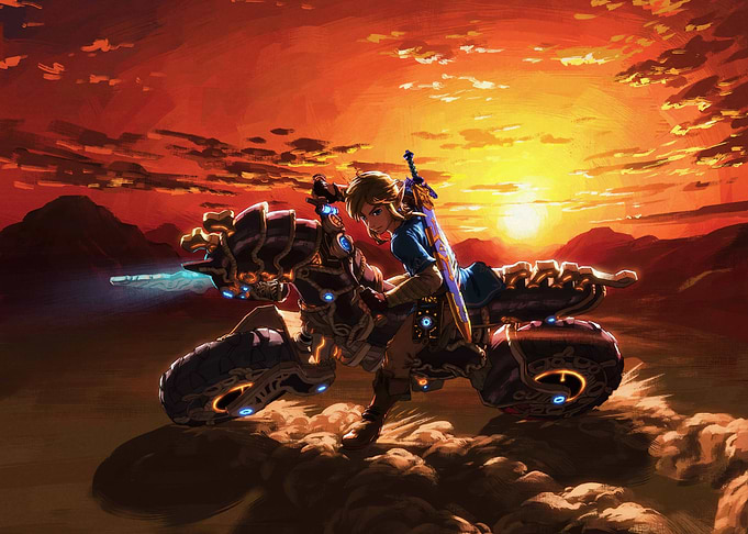 Link on a Motorcycle