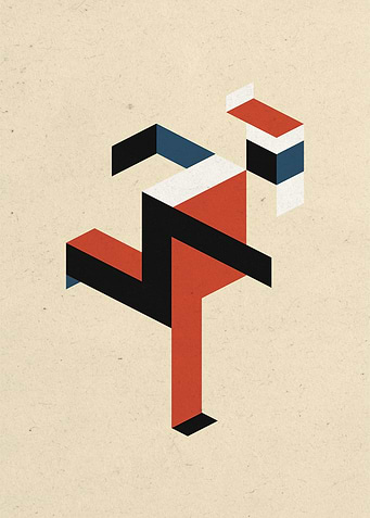Bauhaus Running Santa