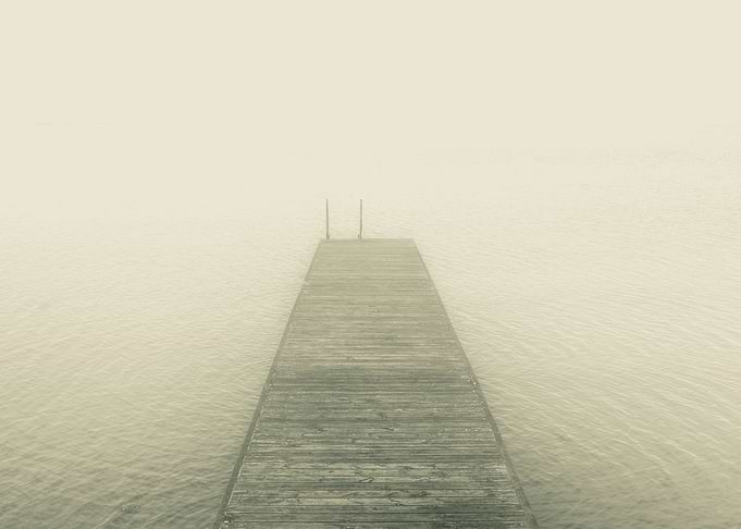 Jetty in fog
