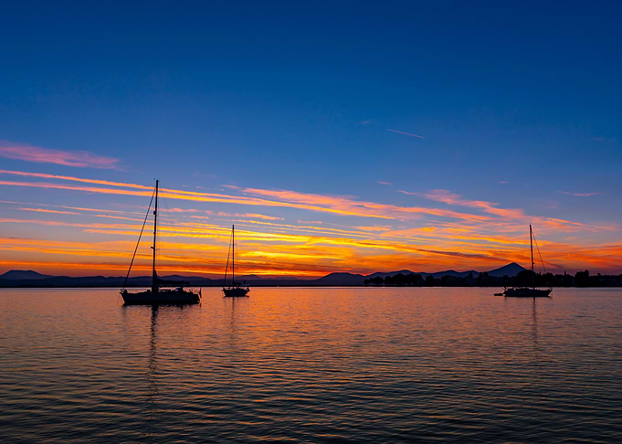 Sunset in Greek island