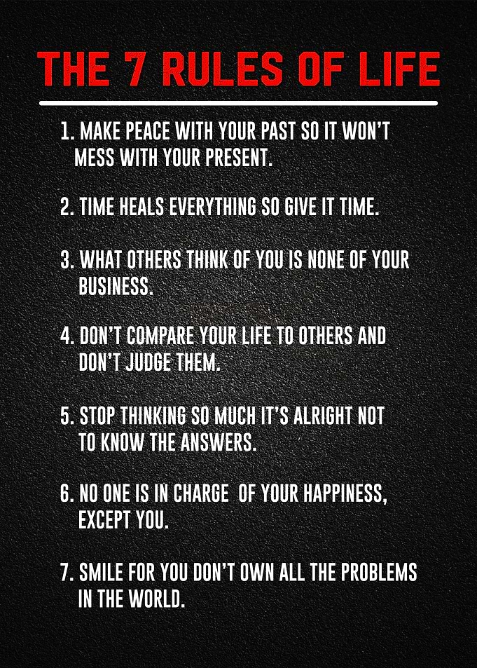 the 7 rules of life