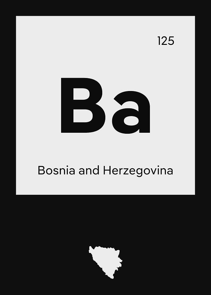 Bosnia Country Map