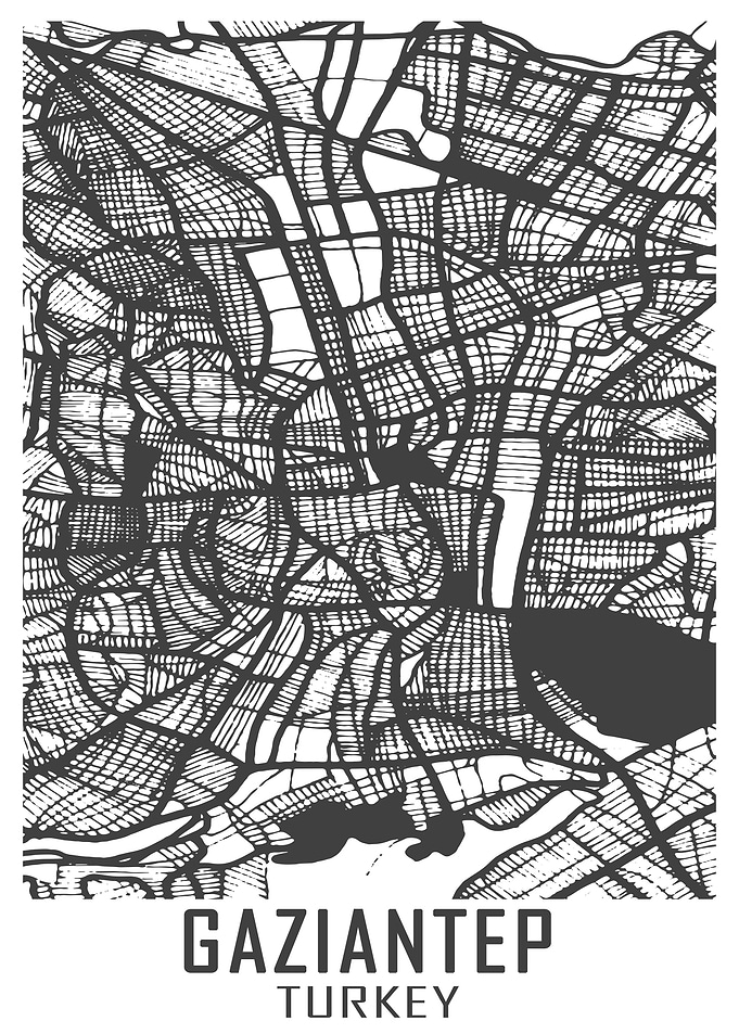 Gaziantep Turkey City Map