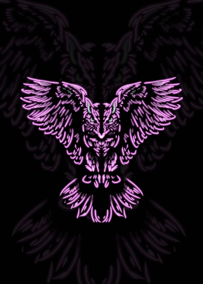 glowing owl