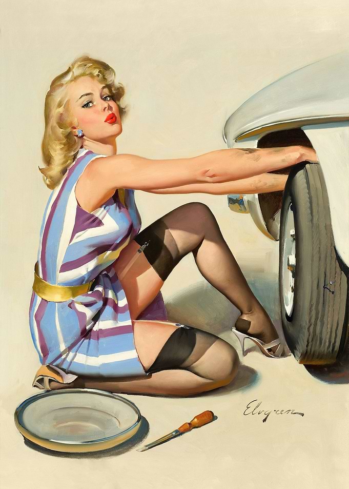 Pin Up Girl Bar Art Pub