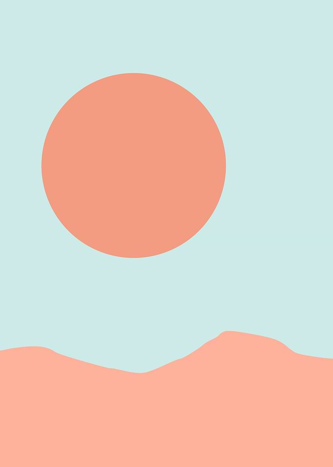 desert and moon