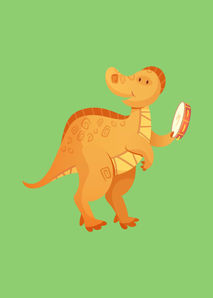 Dinosaur play music