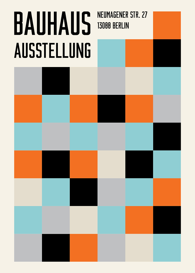 Orange and blue Bauhaus