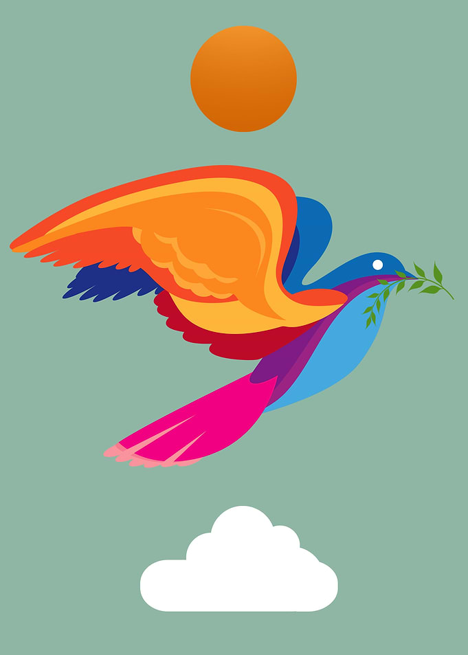 Peace Dove in Flight