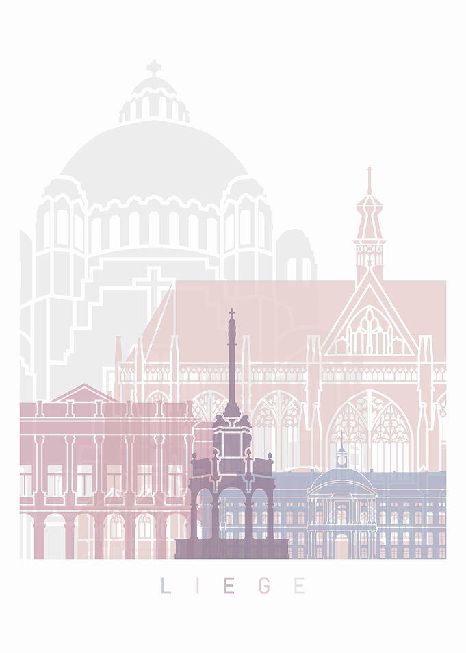 Liege skyline poster