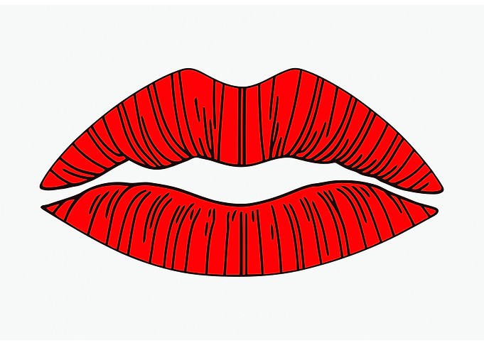 Lips illustration black re
