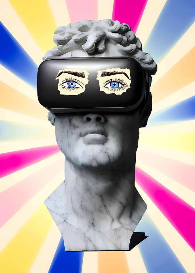 Statue greek marble VR vis