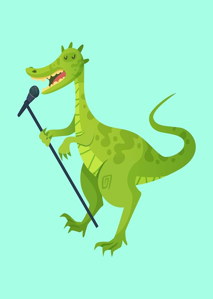 Dinosaur play music