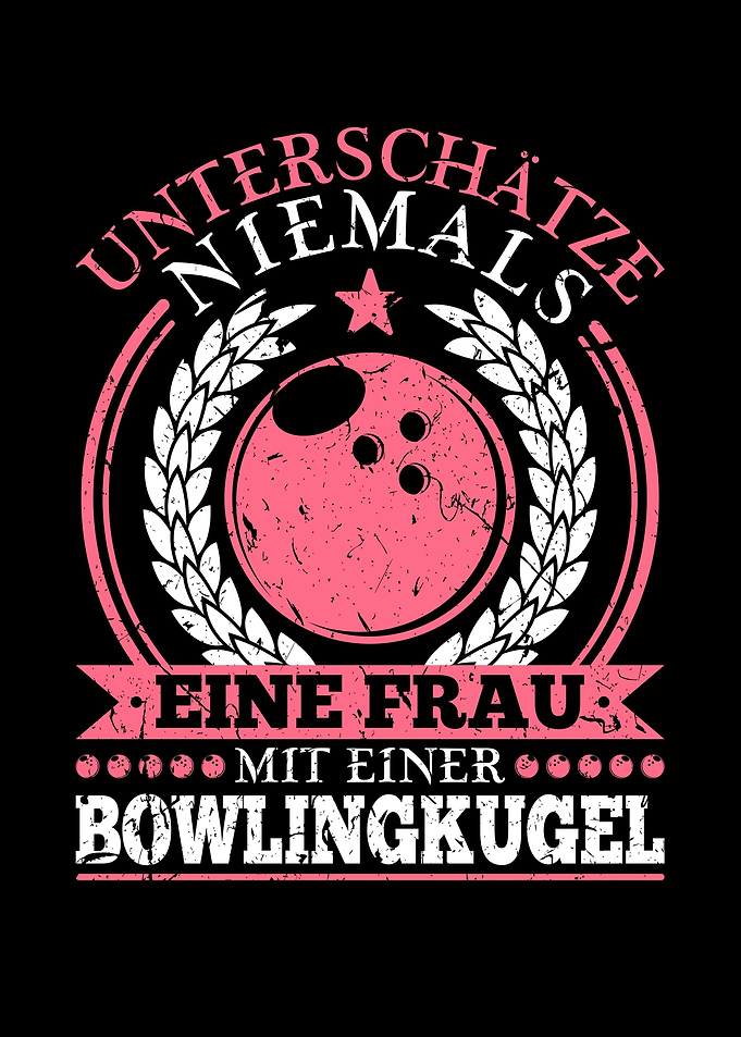Frau Bowling Kugel Kegeln