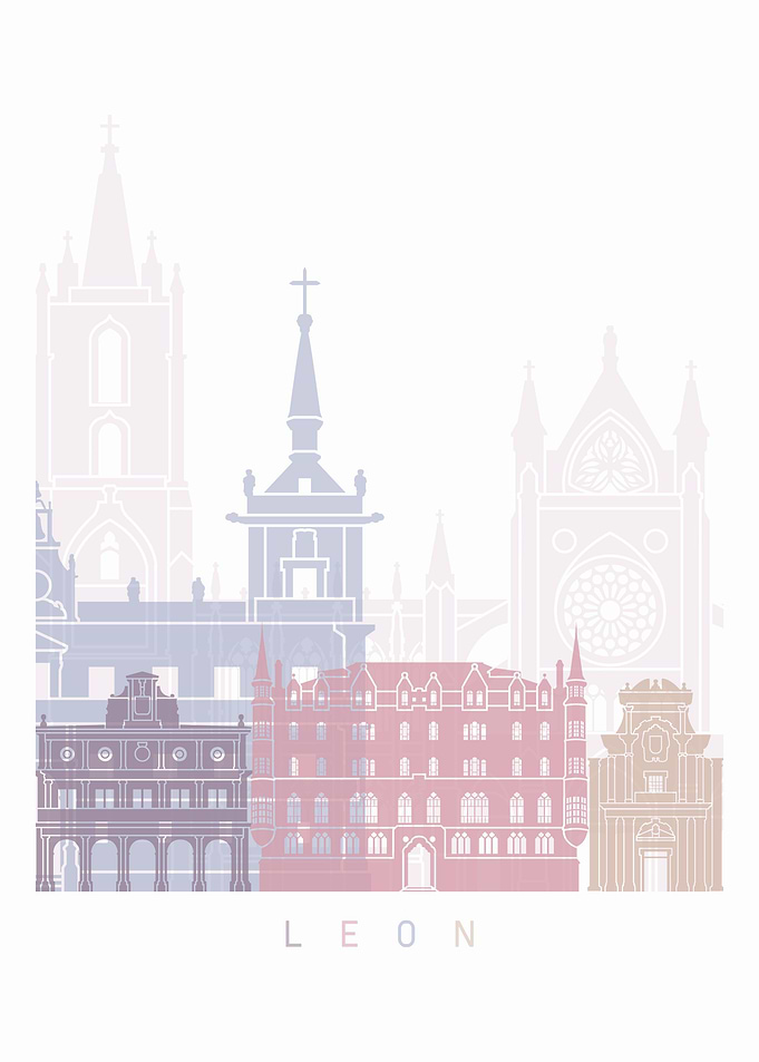 Leon skyline poster