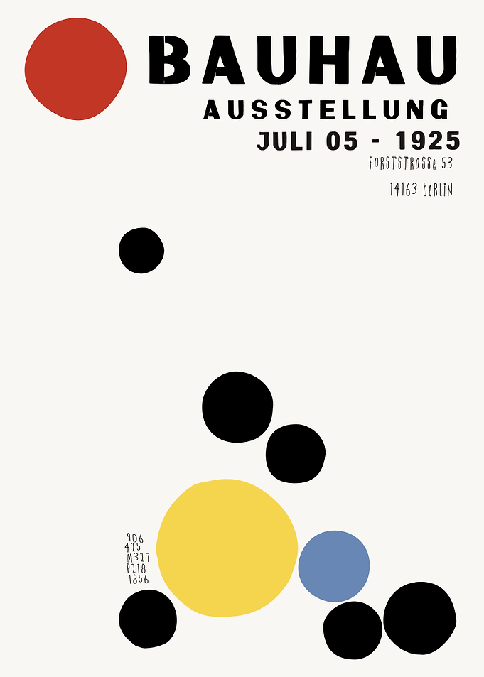 Bauhau Circles Poster