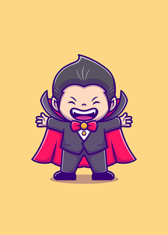 Cute dracula cartoon