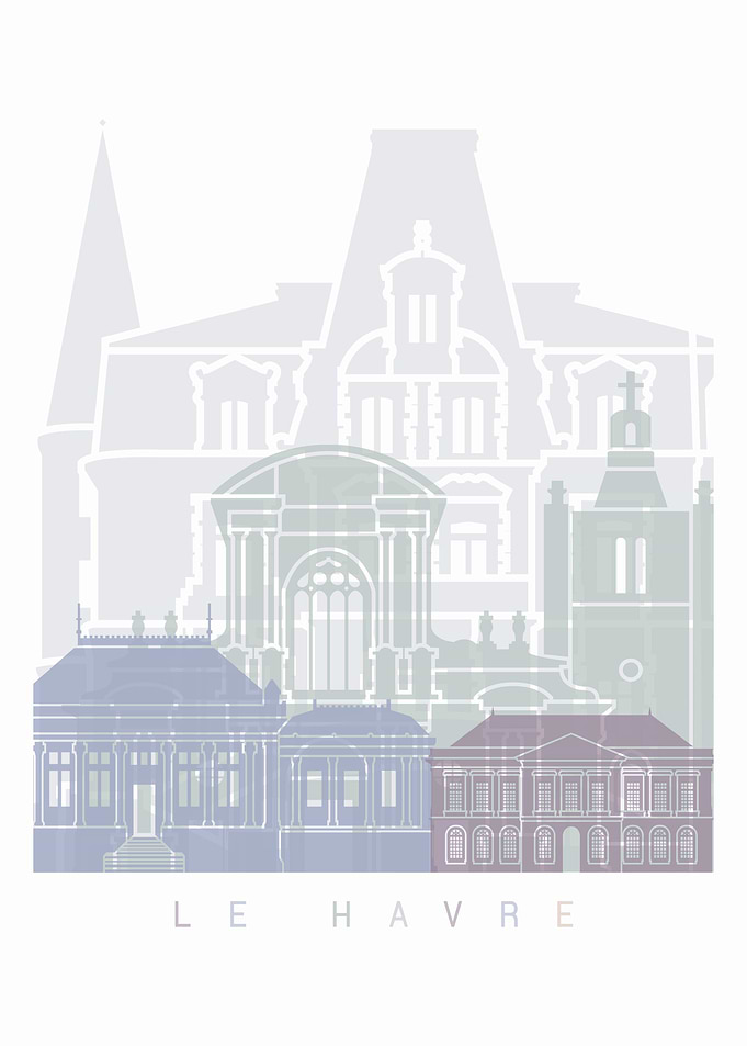 Le havre skyline poster