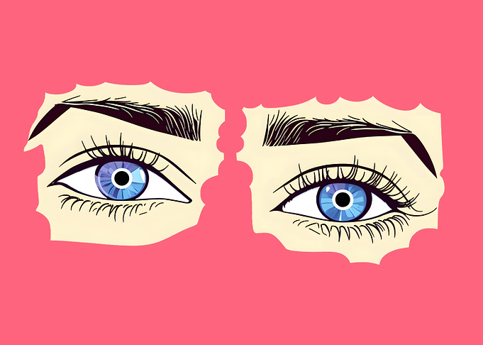 Eyes female cutout posteri