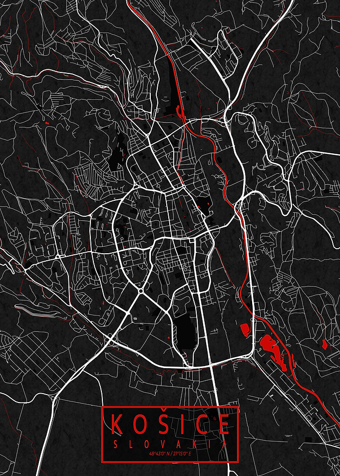 Kosice City Map Oriental