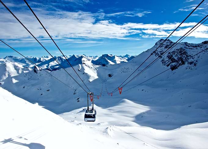 Down the Ski slope