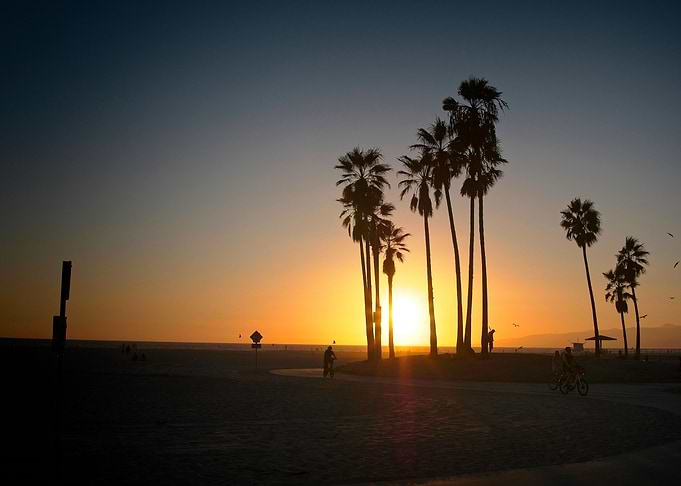 Sunset At Venice beach