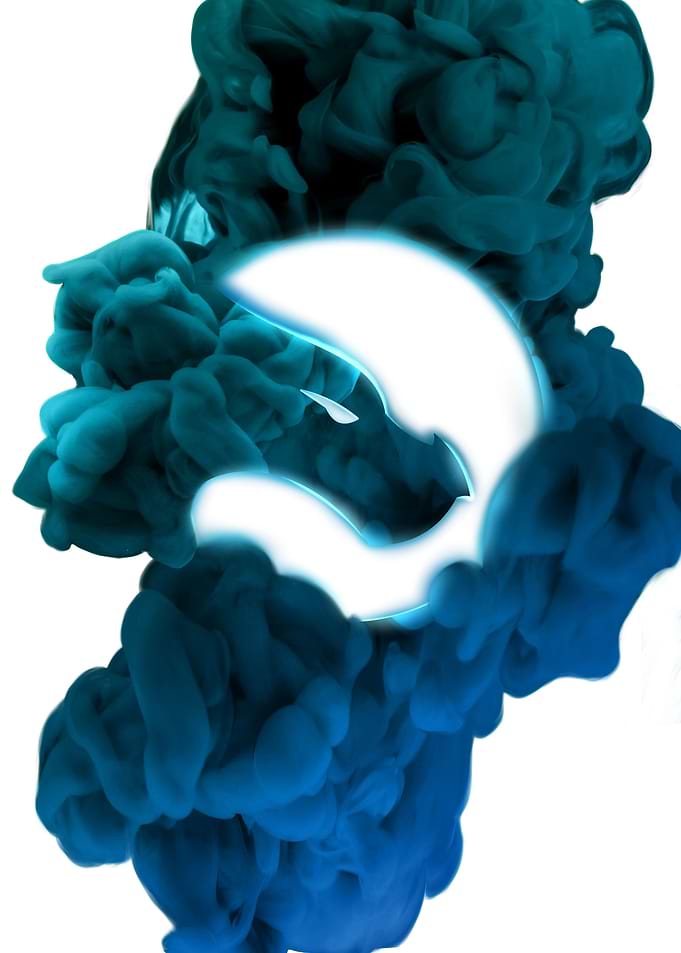 Echo Blue on White