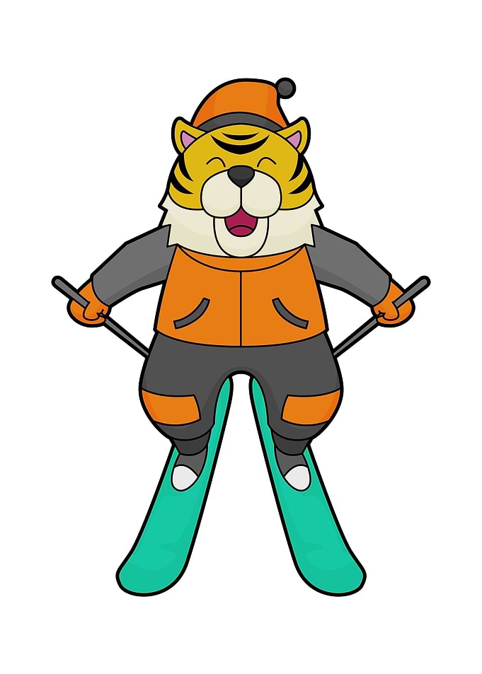 Tiger Ski Skier