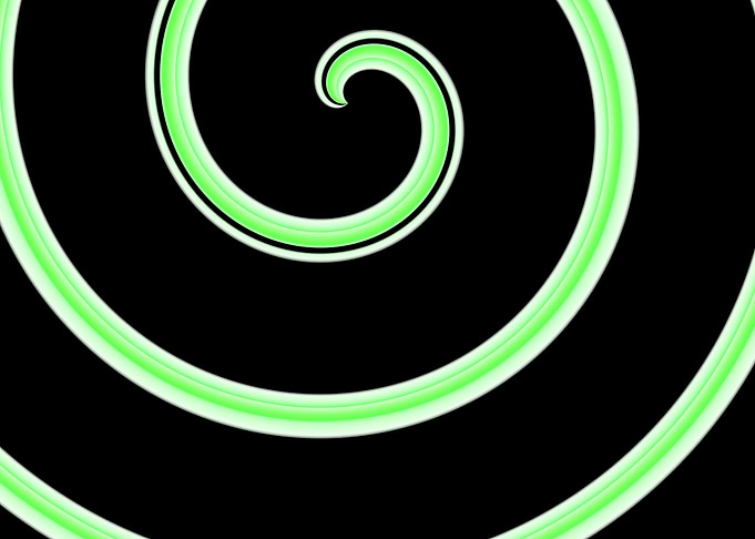 abstract green spiral
