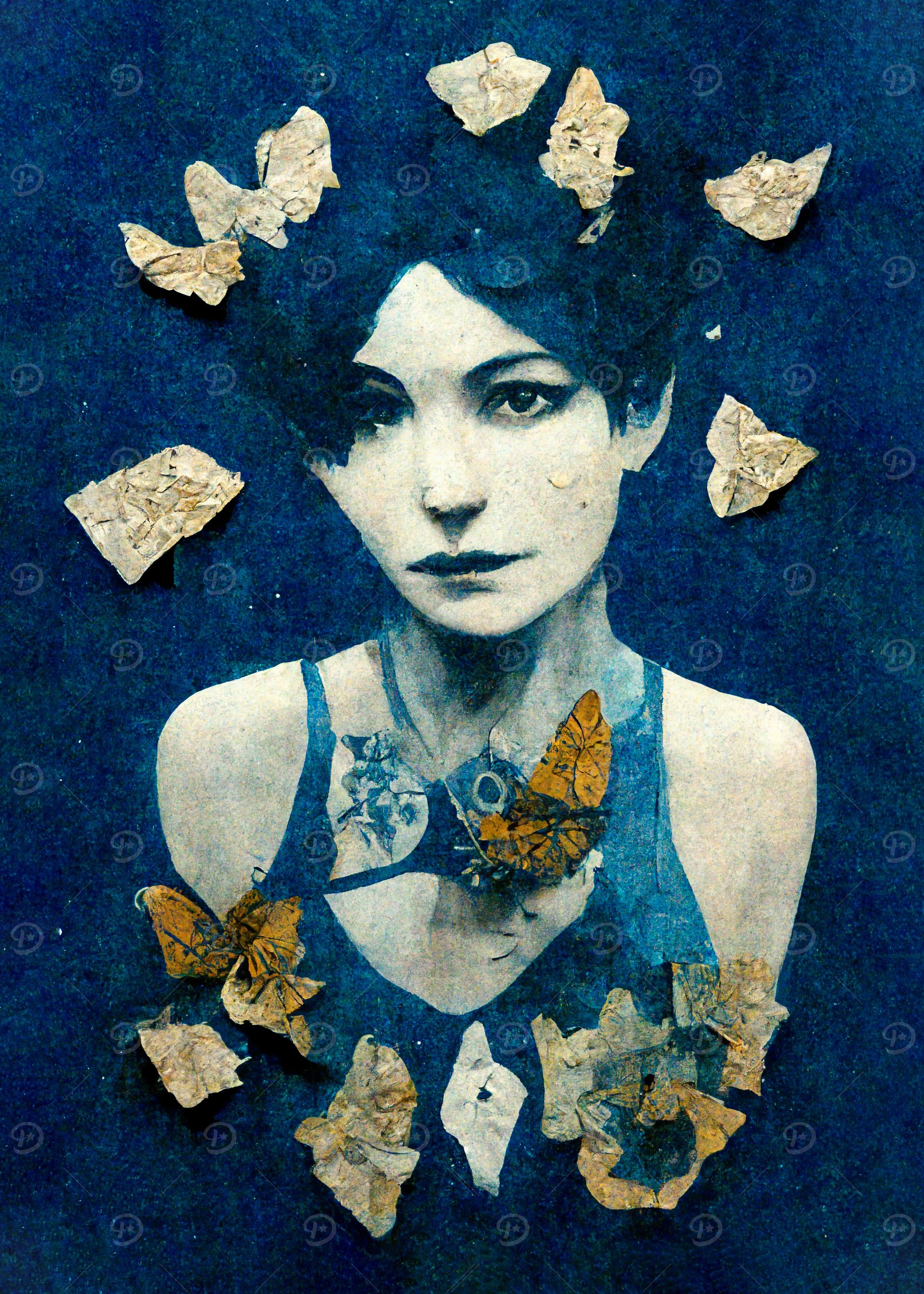 Blue Paper Girl