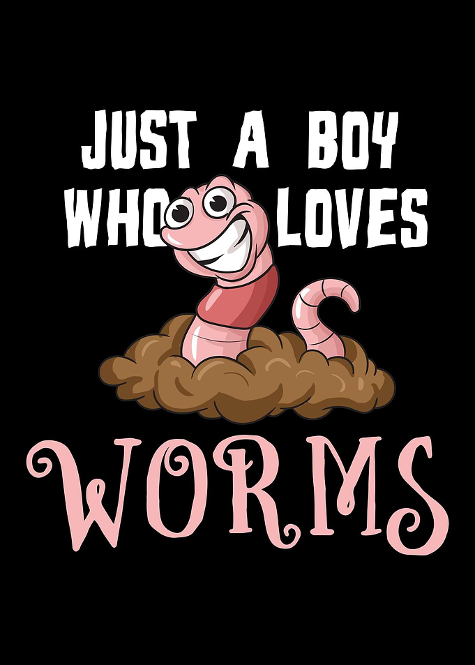 Funny Red Wiggler Worm Far