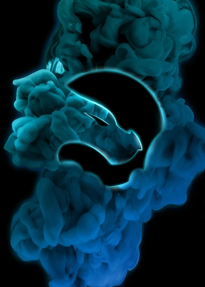 Echo Blue on Black