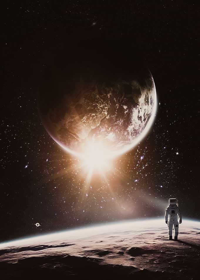 Astronaut in space odyssey