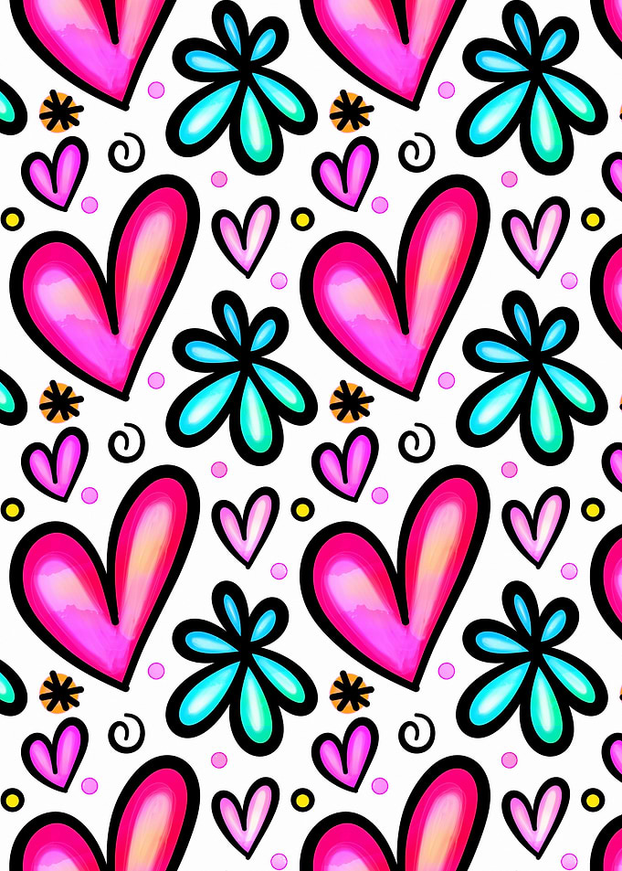 Doodle Heart Flower 02