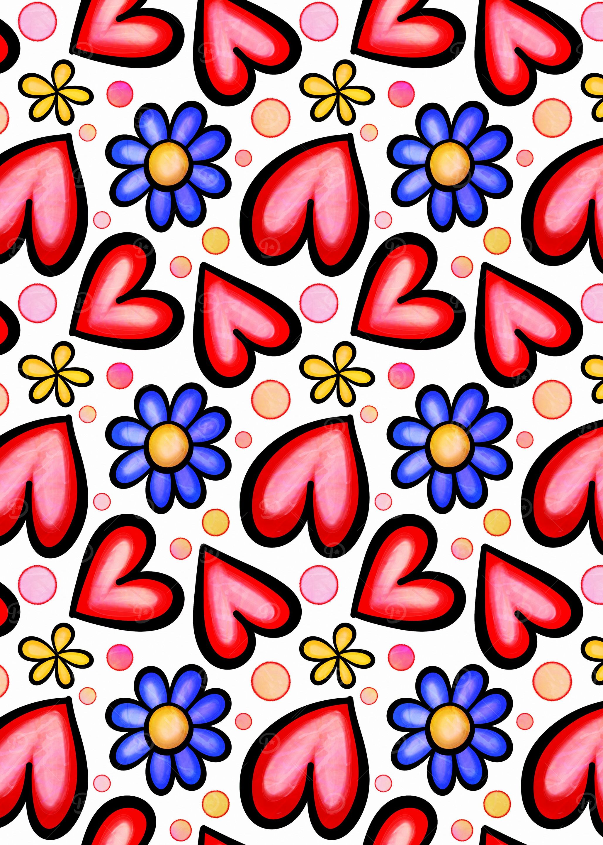 Doodle Heart Flower 07