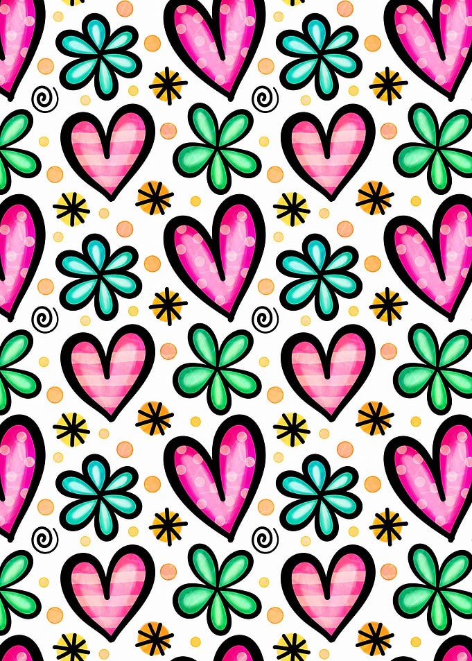 Doodle Heart Flower 10