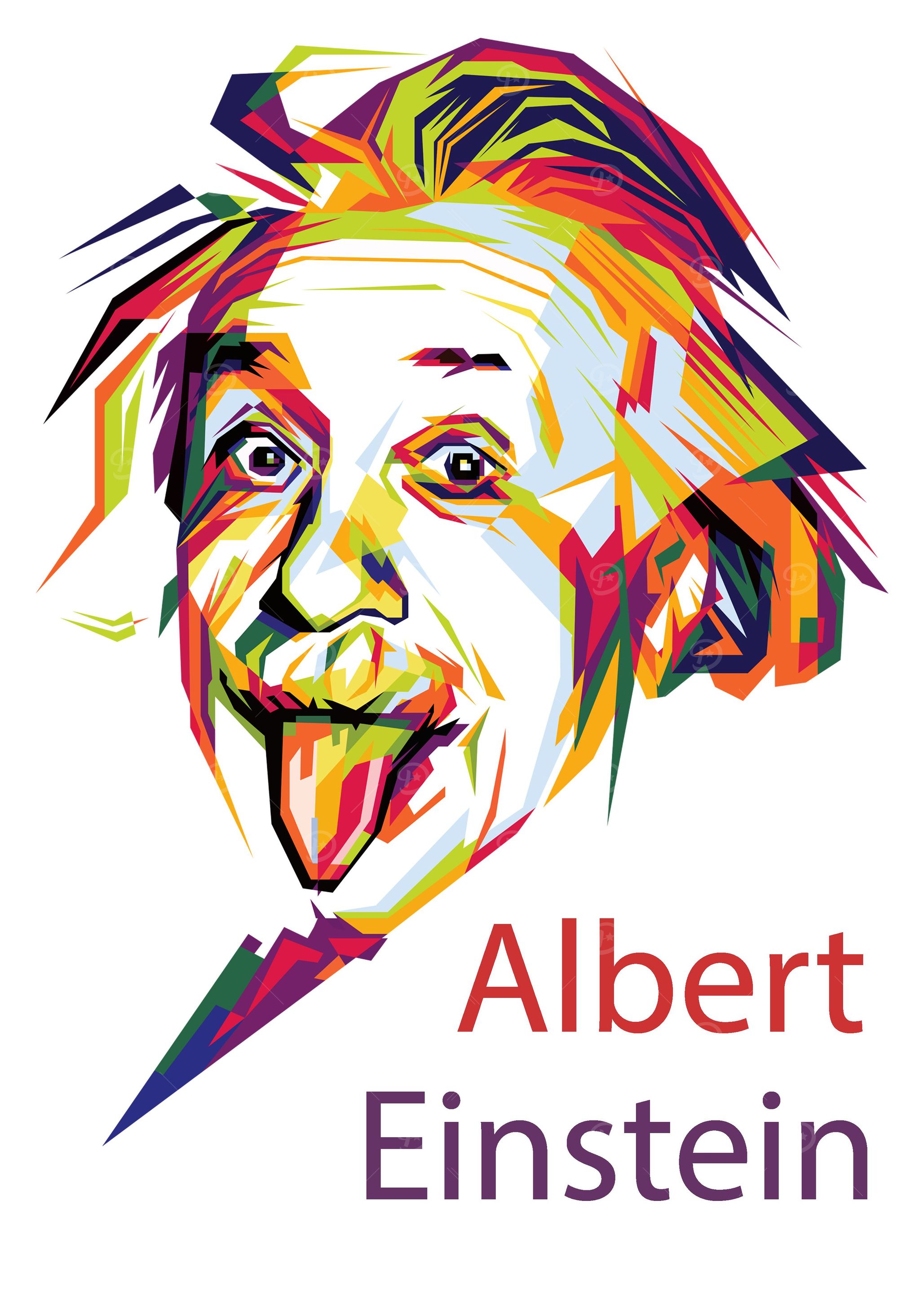 Albert Einstein colorful