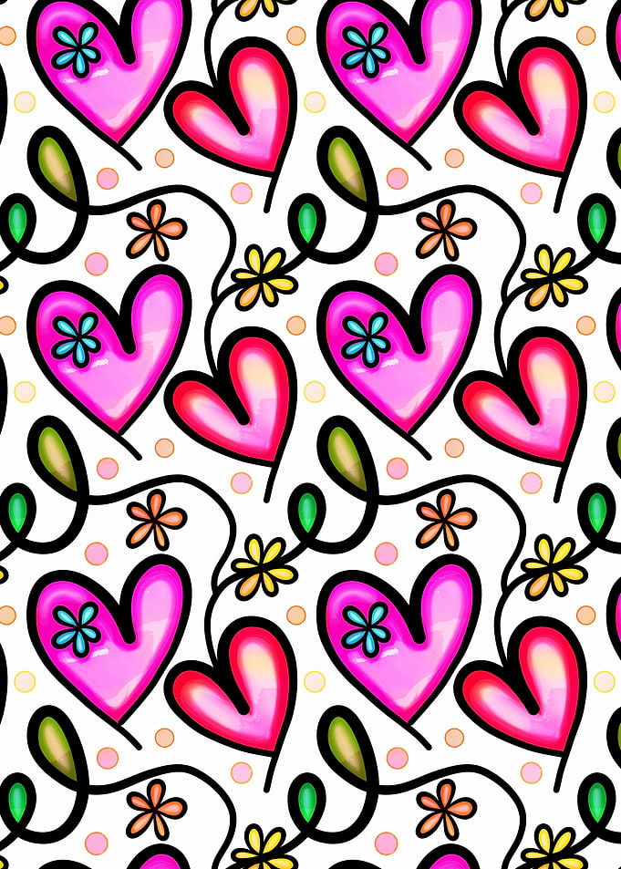 Doodle Heart Flower 04