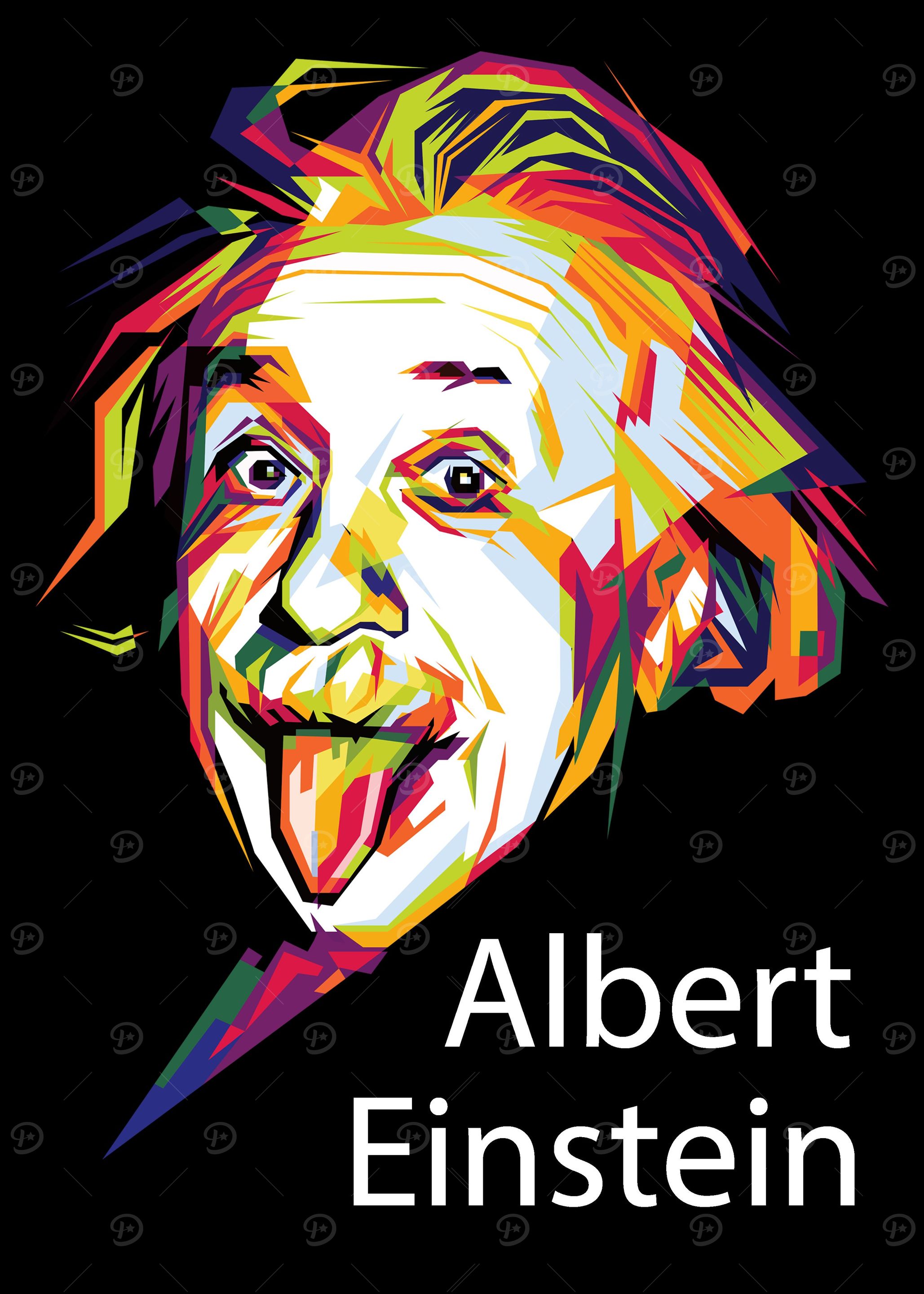 Albert Einstein colorful