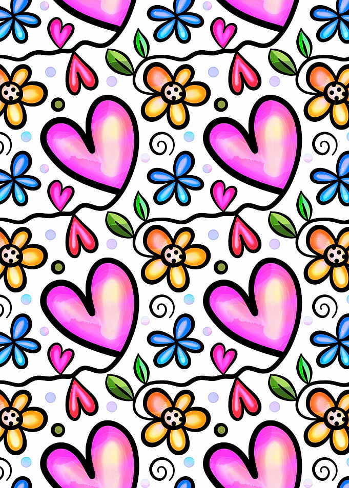 Doodle Heart Flower 03