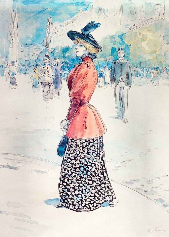 Elegant on a boulevard